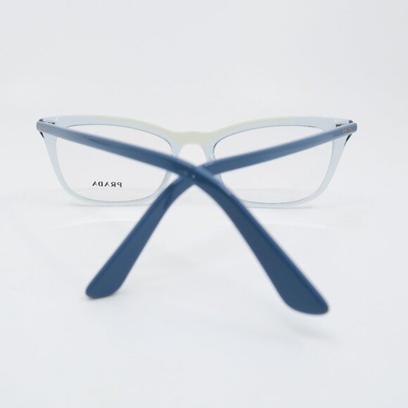 Prada VPR 10V 325-1O1 54mm Clear Blue/Blue Rectangle New Women's Eyeglasses. - Picture 9 of 10